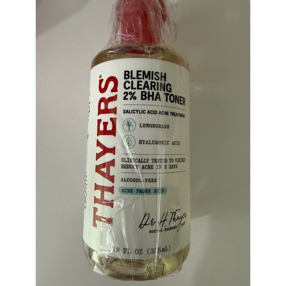 NEW Thayers Blemish Clearing 2% BHA Toner Salicylic Acid Acne Treatment 12 fl oz